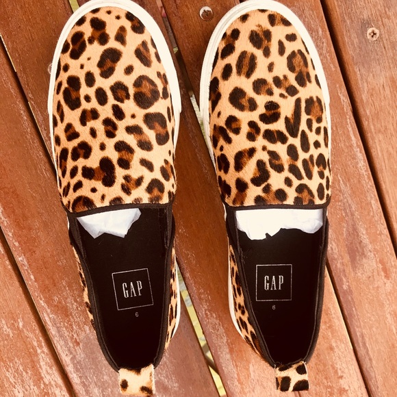 gap leopard slip on sneakers